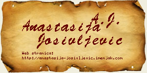Anastasija Josivljević vizit kartica